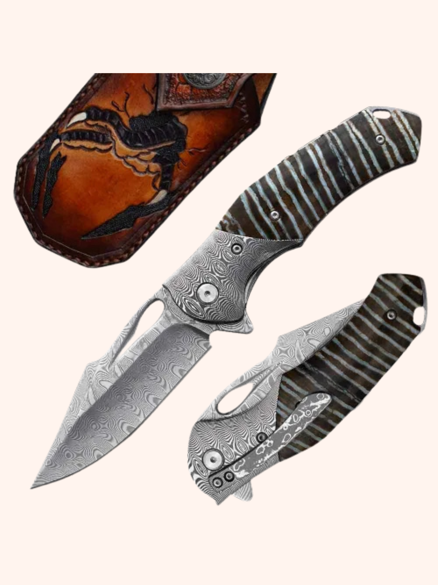ZAVÍRACÍ NŮŽ DELLINGER DAMASCUS THORN 110 LAYERS