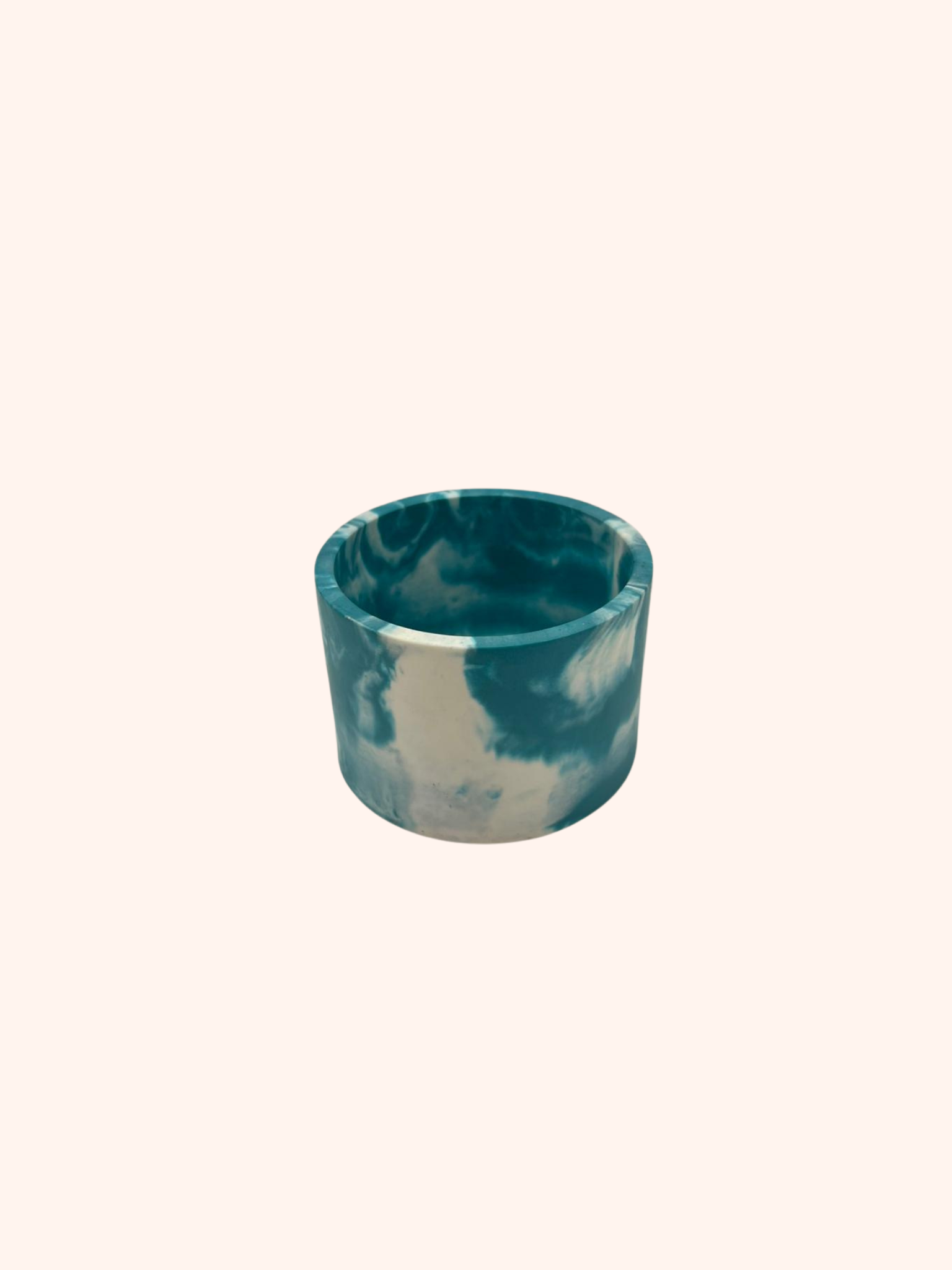Mini kelímek tyrkysová/bílá